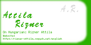 attila rizner business card